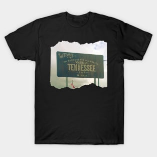 Picture of a Tennessee sign photography Welcome to TN T-Shirt